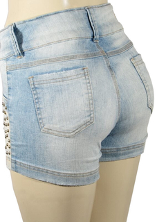 Short Result Jeans feminino 76429 Cós Alto Com Fivela na internet