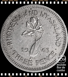 Km 3 Rodésia & Niassalândia, Federação 3 Pences (Série Completa) 1955 1956 1957 1962 1963 1964 # Elizabeth II © - Mundo Flor de Cunho | Numismática