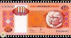 P145a Angola 10 Kwanzas 10/1990 FE Escassa na internet