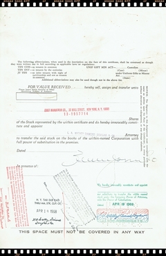 Certificado de Ação da Alloys Unlimited, Inc. 1968 - Estados Unidos da América - comprar online