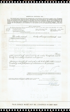 Certificado de Ação da American Brands, Inc. 1971 - Estados Unidos da América - comprar online