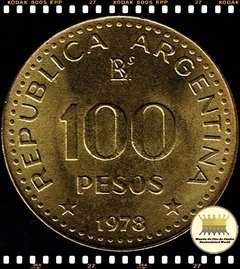 Km 82 Argentina 100 Pesos 1978 XFC # 200º Aniversário do Nascimento de Jose de San Martín ® - comprar online