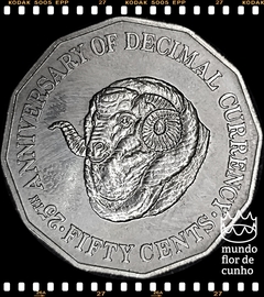 Km 139 Austrália 50 Cents 1991 XFC # 25º aniversário da moeda decimal ©
