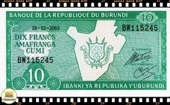 .P33 Burundi 10 Francs (Nós Temos Mais de Uma Data e/ou Assinatura # Favor Escolher uma Data e/ou Assinatura Abaixo e o Estado de Conservação) P33b.4 P33e.1 P33e.2 na internet