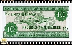 .P33 Burundi 10 Francs (Nós Temos Mais de Uma Data e/ou Assinatura # Favor Escolher uma Data e/ou Assinatura Abaixo e o Estado de Conservação) P33b.4 P33e.1 P33e.2