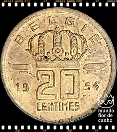 Km 147.1 Bélgica 20 Centimes 1954 XFC # Baudoin I © - comprar online