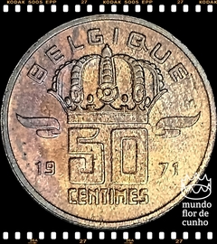 Km 148.1 Bélgica 50 Centimes 1971 XFC # Baudoin I - Escassa ©