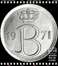 Km 153.1 Bélgica 25 Centimes 1971 XFC # Baudoin I ©