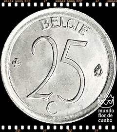Km 154.1 Bélgica 25 Centimes 1967 XFC # Baudoin I ©