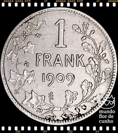 Km 57.2 Bélgica 1 Franc 1909 SOB Prata # Leopold II © - comprar online