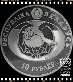 Km 157 Bielorússia 10 Roubles 2007 XFC Proof Prata Escassa # Série: Pássaro do Ano - Sabiá Rouxinol © - comprar online