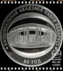 Km 314 Bielorússia 1 Rouble 2009 XFC Prooflike Escassa # Série: Bielorrússia e a Comunidade Mundial – 80º Aniversário da Academia Nacional ©