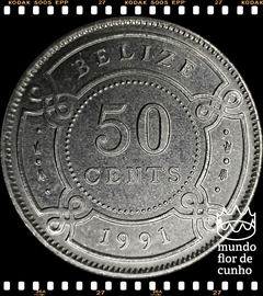 Km 37 Belize 50 Cents 1991 XFC # Elizabeth II ©