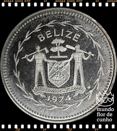 Km 38a Belize 1 Cent 1974 FM XFC Proof Prata # Série: Avifauna de Belize: Andorinha Rabo de Pipa © - comprar online