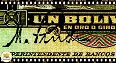 P118a.5 Bolivia 1 Boliviano ND(1928) FE Defeito de corte na Cédula - Mundo Flor de Cunho | Numismática