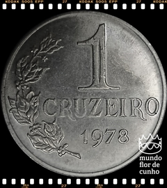 Km 581a Brasil 1 Cruzeiro 1978 SOB/FC No Acrílico Muito Escassa © - Mundo Flor de Cunho | Numismática