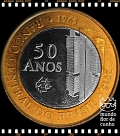 Km 723 Brasil 1 Real 2015 XFC Bimetálica # 50 Anos Banco Central do Brasil ©
