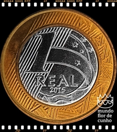 Km 723 Brasil 1 Real 2015 XFC Bimetálica # 50 Anos Banco Central do Brasil © - comprar online