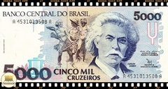 C220 Brasil 5000 Cruzeiros ND(1992) FE P232b