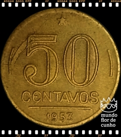 Km 563 Brasil 50 Centavos 1953 SOB/FC # Anômala com Quebra de Cunho © na internet