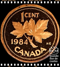 Km 132 Canadá 1 Cent 1984 XFC Proof Escassa # Elizabeth II ©