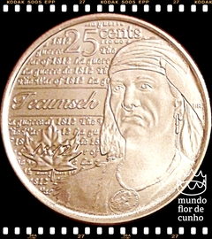 Km 1324 Canadá 25 Cents 2012 XFC Prooflike # A Guerra de 1812 - Tecumseh ©