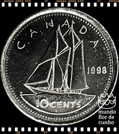 Km 183 Canadá 10 Cents 1998 FC ©