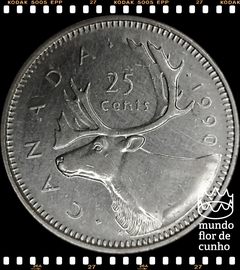 Km 184 Canadá 25 Cents 1990 FC ©