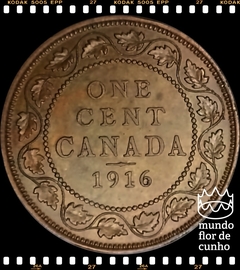 Km 21 Canadá 1 Cent 1916 SOB # George VI ©
