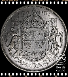Km 36 Canadá 50 Cents 1941 MBC/SOB Prata # George VI ©