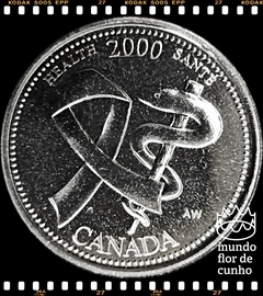 Km 373 Canadá 25 Cents 2000 XFC # Série: A entrada no terceiro milênio - Saúde ©