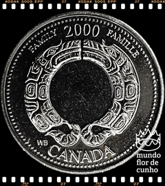 Km 375 Canadá 25 Cents 2000 XFC # Série: A entrada no terceiro milênio - Família ©
