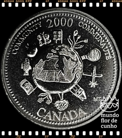Km 376 Canadá 25 Cents 2000 XFC # Série: A entrada no terceiro milênio - Comunidade ©
