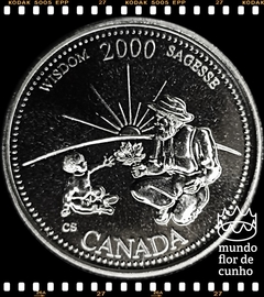 Km 378 Canadá 25 Cents 2000 XFC # Série: A entrada no terceiro milênio - Sabedoria ©