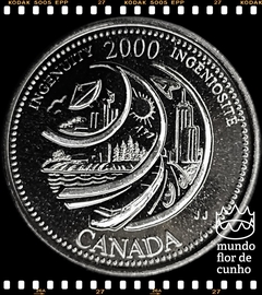 Km 380 Canadá 25 Cents 2000 XFC # Série: A entrada no terceiro milênio - Ingenuidade ©