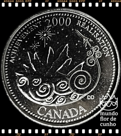 Km 381 Canadá 25 Cents 2000 XFC # Série: A entrada no terceiro milênio - Conquista ©