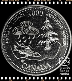 Km 382 Canadá 25 Cents 2000 XFC # Série: A entrada no terceiro milênio - Legado Natural ©