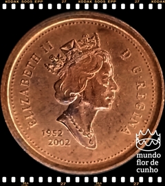 Km 445 Canadá 1 Cent ND(2002) XFC # Jubileu de Ouro da Rainha Elizabeth II © - comprar online