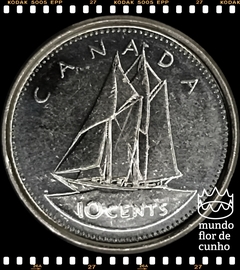 Km 447 Canadá 10 Cents ND(2002)P FC # Jubileu de Ouro da Rainha Elizabeth II ©