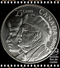 Km 535 Canadá 25 Cents 2005P XFC # Ano do Veterano ©