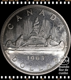 Km 54 Canadá 1 Dollar 1963 FC Proof Prata # Elizabeth II ©