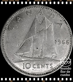 Km 61 Canadá 10 Cents 1966 MBC Prata # Elizabeth II © - comprar online