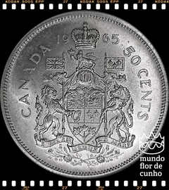 Km 63 Canadá 50 Cents 1965 FC Prata # Elizabeth II ©
