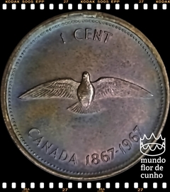 Km 65 Canadá 1 Cent ND (1967) FC # Centenário do Canadá (1867-1967) ©