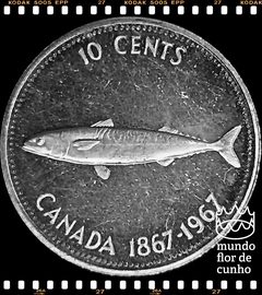 Km 67 Canadá 10 Cents ND(1967) FC Prata Proof # Centenário do Canadá (1867 - 1967) ©