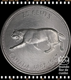 Km 68 Canadá 25 Cents ND (1967) SOB/FC Prata # Centenário do Canadá (1867-1967) ©