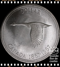 Km 70 Canadá 1 Dollar ND (1967) SOB/FC Prata # Centenário do Canadá (1867-1967) ©