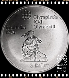 Km 92 Canadá 5 Dollars 1974 XFC Prata # Olimpíadas de 1976, Montreal ©
