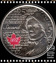 Km 1700a Canadá 25 Cents 2013 XFC Colorida # A Guerra de 1812 - Laura Secord ©