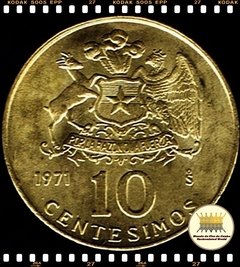 Km 194 Chile 10 Centesimos 1971 XFC ® na internet